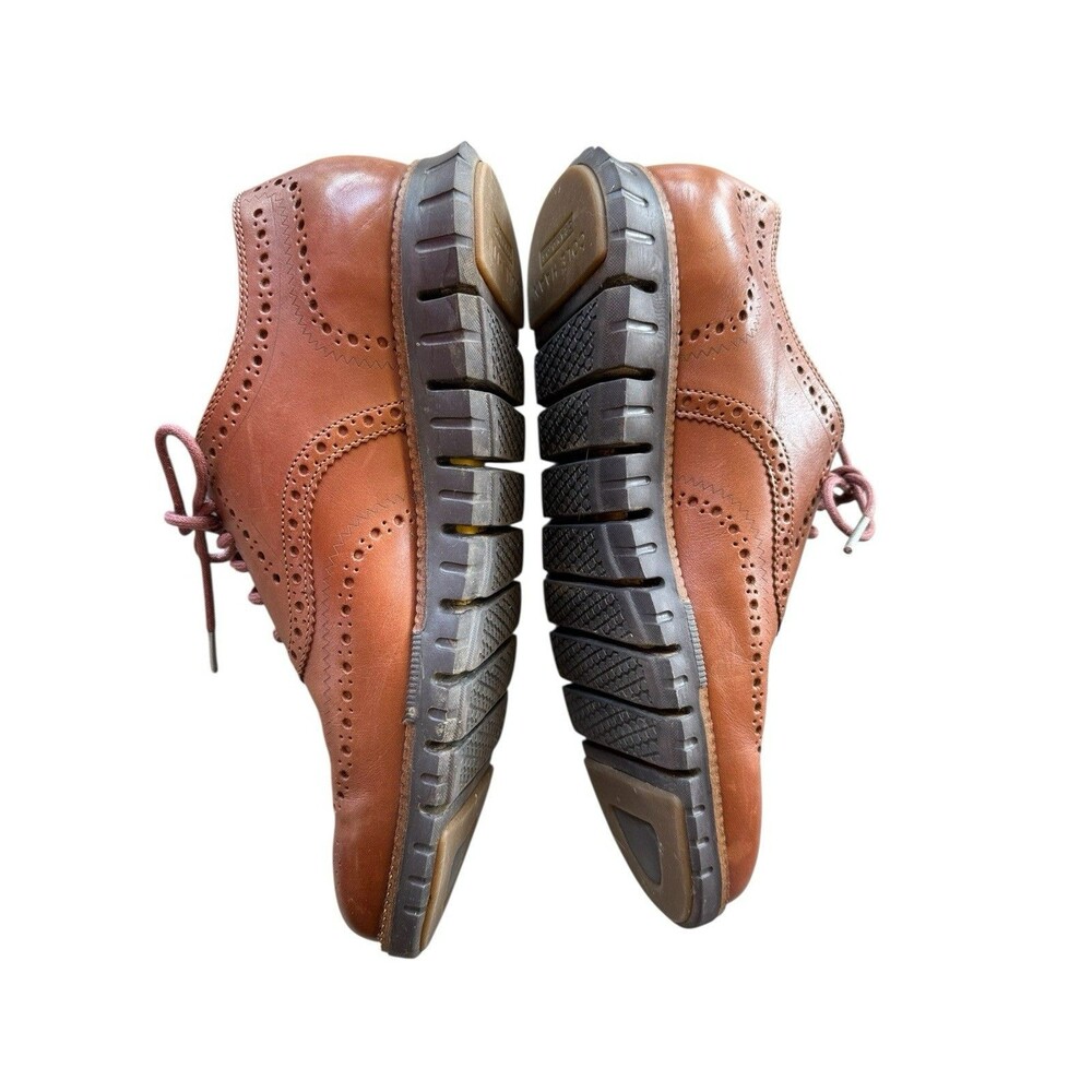 Cole Haan Brown ZeroGrand Leather Lace Up Wingtip Shoes Men’s Size 11.5 M - Picture 5 of 7